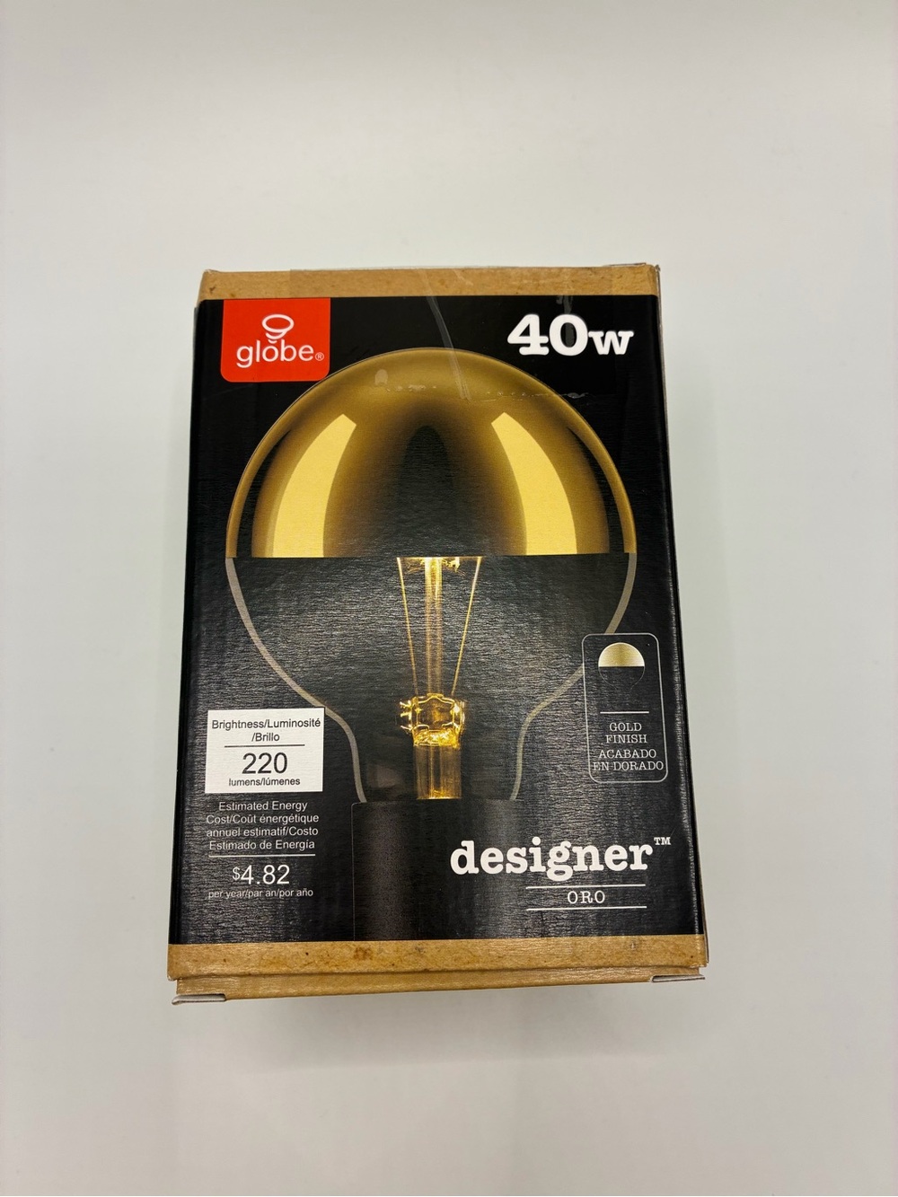 Globe Gold Finish Designer Decorative Bulb - 40W